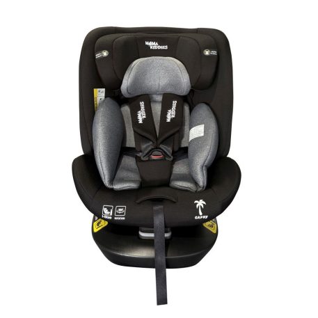 ISOFIX 360° otočná autosedačka Mama Kiddies iSize Capry (40–150 cm) v čiernej farbe + darček