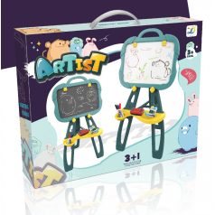   Obojstranná magnetická kresliaca tabuľka s bohatou výbavou - zelená