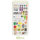 Luxury hračkársky supermarket s príslušenstvom v oranžovej farbe-60ks