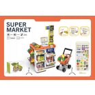 Luxury hračkársky supermarket s príslušenstvom v oranžovej farbe-60ks