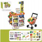 Luxury hračkársky supermarket s príslušenstvom v modrej farbe-60 kusov 