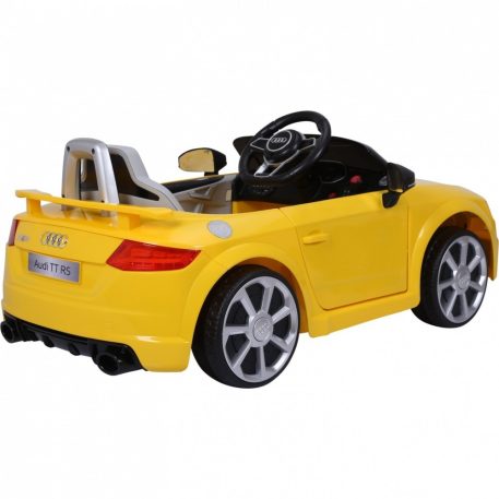 Audi TT RS Roadster elektromos autó távirányítóval sárga színben (dupla motor és akkumulátor)