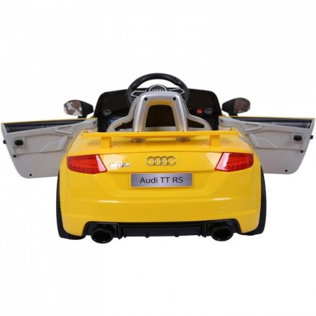 Audi TT RS Roadster elektromos autó távirányítóval sárga színben (dupla motor és akkumulátor)