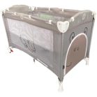 Mama Kiddies szürke emelhető magasságú utazóágy macis mintával