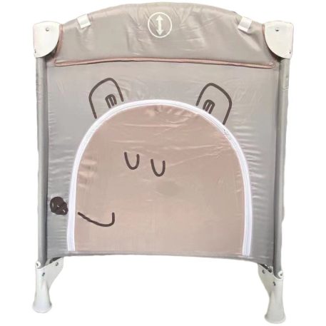 Mama Kiddies szürke emelhető magasságú utazóágy macis mintával