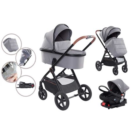 Mama Kiddies PRIMO multifunkčný kočík 4v1 v sivej farbe + DARČEK