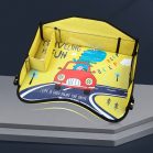 Hordozható asztalka autós mintával - sárga színben