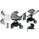 Mama Kiddies Unique multifunkčný kočík 4 v 1 s príslušenstvom v zelenej farbe s ISOFIX základňou + darček