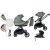 Mama Kiddies Unique multifunkčný kočík 4 v 1 s príslušenstvom v zelenej farbe s ISOFIX základňou + darček
