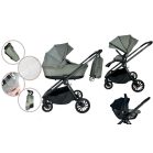 Mama Kiddies Unique multifunkčný kočík 3 v 1 s príslušenstvom v zelenej farbe + darček