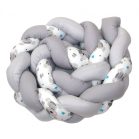 Mantinel 240 cm v sivej farbe so vzorom medvedíka