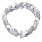 Mantinel 240 cm v sivej farbe so vzorom medvedíka