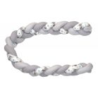 Mantinel 240 cm v sivej farbe so vzorom medvedíka