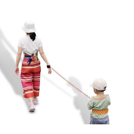 Mama Kiddies vodítko na zápästie v oranžovej farbe
