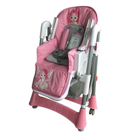 Mama Kiddies ProComfort rózsaszín angyalkás multifunkciós etetőszék + Ajándék