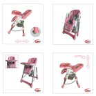 Mama Kiddies ProComfort rózsaszín angyalkás multifunkciós etetőszék + Ajándék