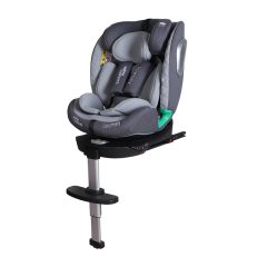   ISOFIX 360° otočná autosedačka Mama Kiddies iSize Journey Extra (40–150 cm) v sivej farbe s podpornou nohou + darček slnečná clona a opierka nôh