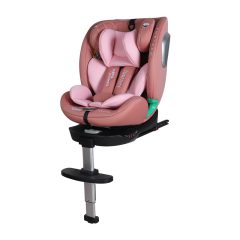   ISOFIX 360° otočná autosedačka Mama Kiddies iSize Journey Extra (40–150 cm) v ružovej farbe s podpornou nohou + darček slnečná clona a opierka nôh