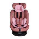 ISOFIX 360° otočná autosedačka Mama Kiddies iSize Journey Extra (40–150 cm) v ružovej farbe s podpornou nohou + darček slnečná clona a opierka nôh