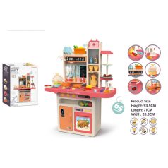   65 kusová Mama Kiddies KitchenStar set detská kuchynka - v ružovej farbe