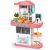 Mama Kiddies 43 részes 72 cm magas KitchenStar babakonyha szett pink színben