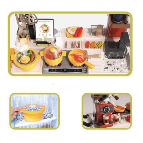 Mama Kiddies – 82-dielny Fast Food stánok, výška 102 cm, zelená farba
