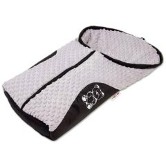   Nellys Baby MINKY lábzsák - nem csak autósülésbe - szürke teddy mackó