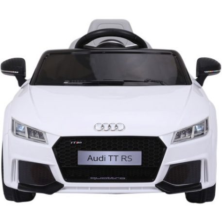 Audi TT RS Roadster elektromos autó távirányítóval fehér színben (dupla motor és akkumulátor)