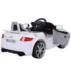 Audi TT RS Roadster elektromos autó távirányítóval fehér színben (dupla motor és akkumulátor)