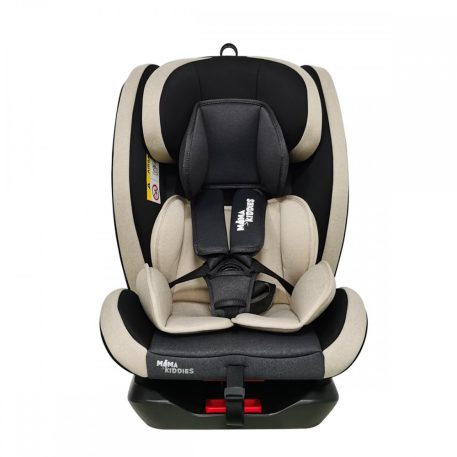 ISOFIX-es 360°-ban forgatható Mama Kiddies Rotary Protect GT biztonsági autósülés (0-36 kg) bézs színben ajándék napvédővel