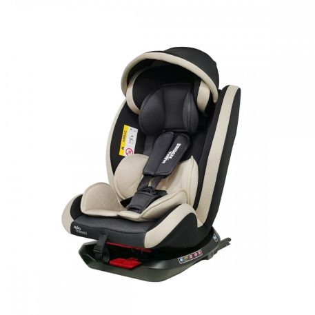 ISOFIX-es 360°-ban forgatható Mama Kiddies Rotary Protect GT biztonsági autósülés (0-36 kg) bézs színben ajándék napvédővel