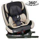 ISOFIX-es 360°-ban forgatható Mama Kiddies Rotary Protect GT biztonsági autósülés (0-36 kg) bézs színben ajándék napvédővel