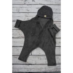   Otvorený osuškový overal - jednofarebná hviezda veľká (80-104 cm) - modrá