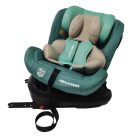 ISOFIX-ová 360° rotačná bezpečnostná autosedačka Mama Kiddies Racing (40 - 125 cm) v zelenej farbe + darček ochranný vankúš hlavy