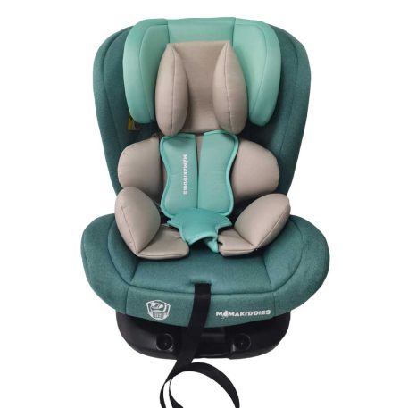 ISOFIX-ová 360° rotačná bezpečnostná autosedačka Mama Kiddies Racing (40 - 125 cm) v zelenej farbe + darček ochranný vankúš hlavy