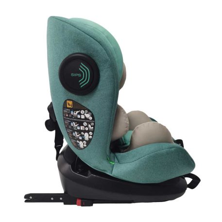 ISOFIX-ová 360° rotačná bezpečnostná autosedačka Mama Kiddies Racing (40 - 125 cm) v zelenej farbe + darček ochranný vankúš hlavy