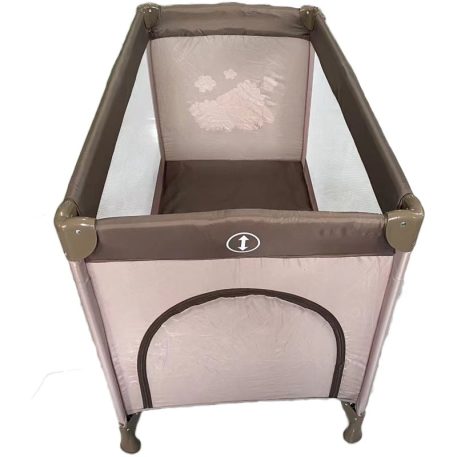 BOXING DAY - Mama Kiddies cestovná postieľka v hnedo-béžovej farbe, so vzorom ovečky