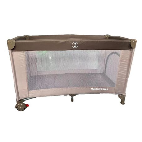 BOXING DAY - Mama Kiddies cestovná postieľka v hnedo-béžovej farbe, so vzorom ovečky