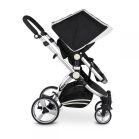 Mama Kiddies Prémium Baby 3 az 1-ben babakocsi  kiegészítőkkel fekete-fehér színben + Ajándék