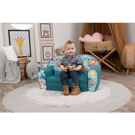 Mama Kiddies premium rozkladacie dvojité kreslo - Clown Fish