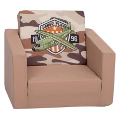   Jednolôžková rozkladacia pohovka Mama Kiddies - Military Jet