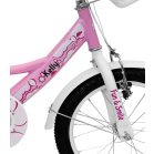 Kelly detský bicykel s rodičovskou rukoväťou – ružový 16" + darček