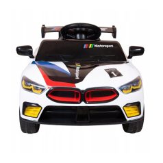   Biele športové elektrické auto GTE pre deti s diaľkovým ovládaním