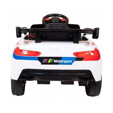 Biele športové elektrické auto GTE pre deti s diaľkovým ovládaním