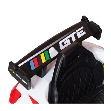 Biele športové elektrické auto GTE pre deti s diaľkovým ovládaním