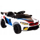 Biele športové elektrické auto GTE pre deti s diaľkovým ovládaním