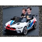 Biele športové elektrické auto GTE pre deti s diaľkovým ovládaním