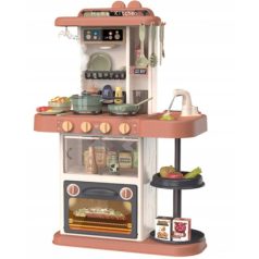   63 cm vysoká moderná kuchynská detská kuchynská súprava s 38 doplnkami v oranžovej farbe