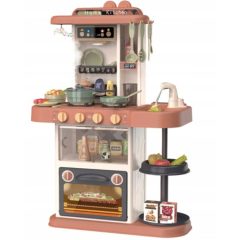  63 cm vysoká moderná kuchynská detská kuchynská súprava s 38 doplnkami v oranžovej farbe