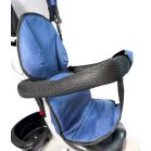 MK H-Trike Hero trojkolka s rodičovskou rukoväťou a opierkou na nohy – modro-biela farba